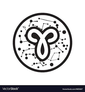 Flat icon in black and white style Zodiac sign vector image