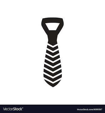 Flat icon in black and white tie vector image