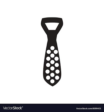 Flat icon in black and white tie vector image