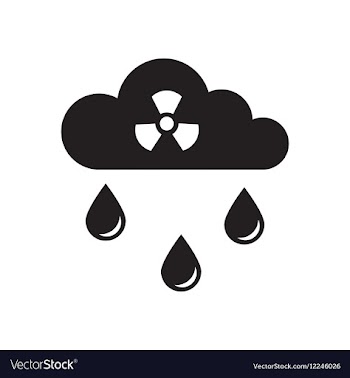 Flat icon in black and white toxic rain vector image