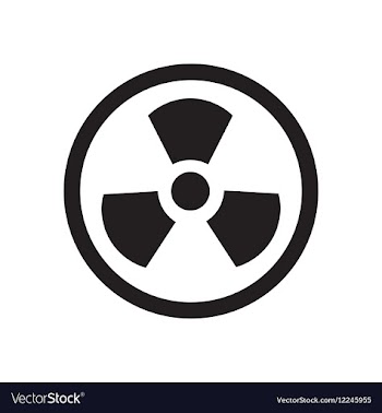 Flat icon in black and white toxic vector image