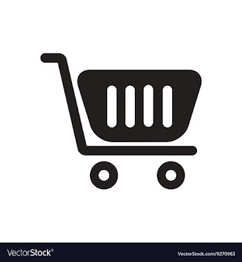 Flat icon in black and white trolley vector image