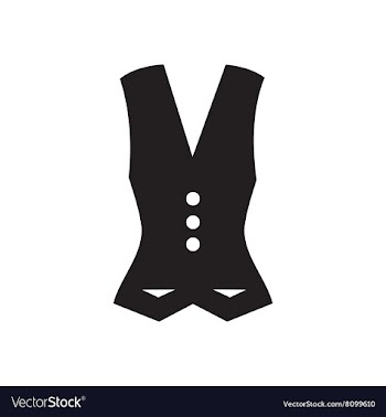 Flat icon in black and white Waistcoat vector image