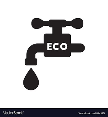 Flat icon in black and white water faucet vector image