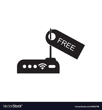 Flat icon in black and white Wi fi modem vector image
