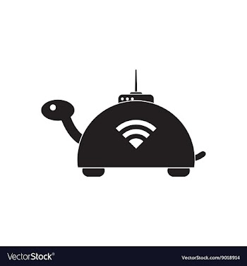 Flat icon in black and white Wi fi modem vector image