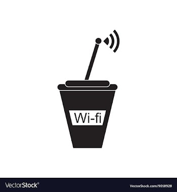 Flat icon in black and white Wi fi modem vector image