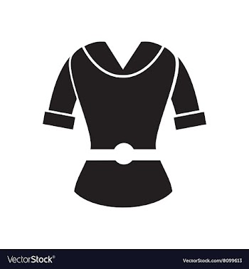 Flat icon in black and white women cardigan vector image