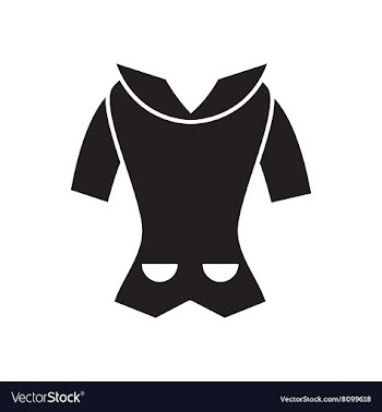 Flat icon in black and white women cardigan vector image