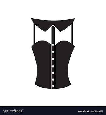 Flat icon in black and white women corset vector image