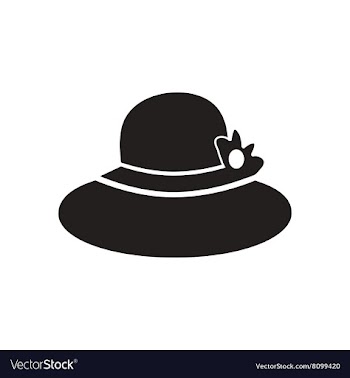 Flat icon in black and white Women Hat vector image