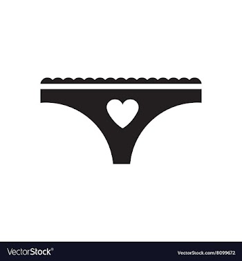 Flat icon in black and white women panties vector image