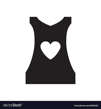 Flat icon in black and white women T-shirt vector image