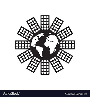 Flat icon in black and white world population vector image