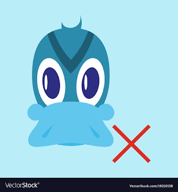 Flat icon in flat style duck vector image