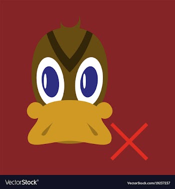 Flat icon in flat style duck vector image