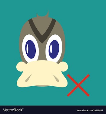 Flat icon in flat style duck vector image
