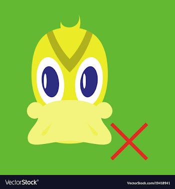 Flat icon in flat style duck vector image