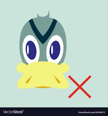 Flat icon in flat style duck vector image