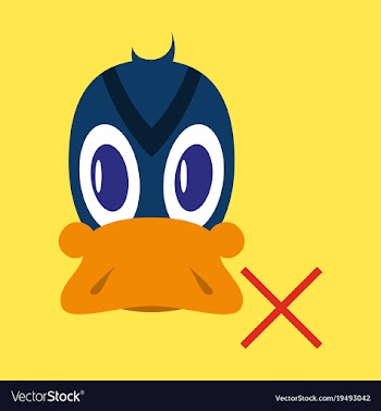 Flat icon in flat style duck vector image