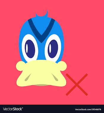 Flat icon in flat style duck vector image