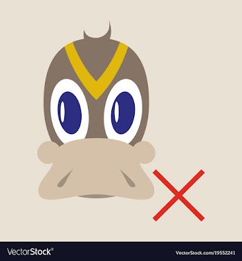 Flat icon in flat style duck vector image