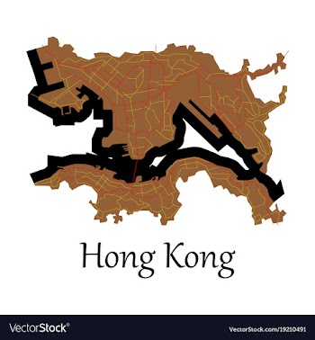 Flat icon in form of hongkong vector image