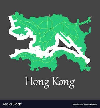 Flat icon in form of hongkong vector image