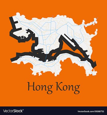 Flat icon in form of hongkong vector image