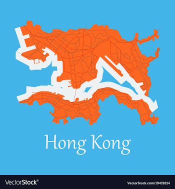 Flat icon in form of hongkong vector image