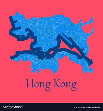 Flat icon in form of hongkong vector image