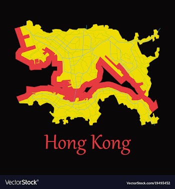 Flat icon in form of hongkong vector image