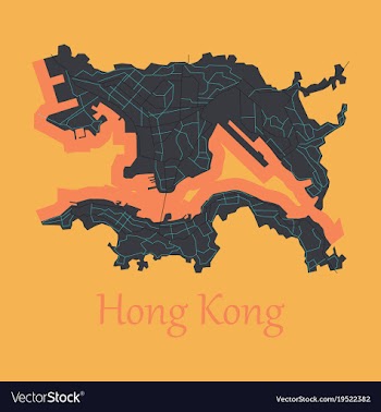 Flat icon in form of hongkong vector image
