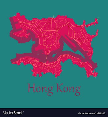 Flat icon in form of hongkong vector image