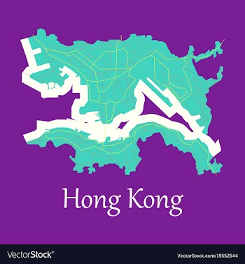 Flat icon in form of hongkong vector image