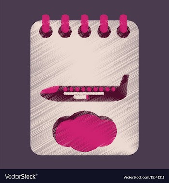 Flat icon in shading style aircraft calendar vector image