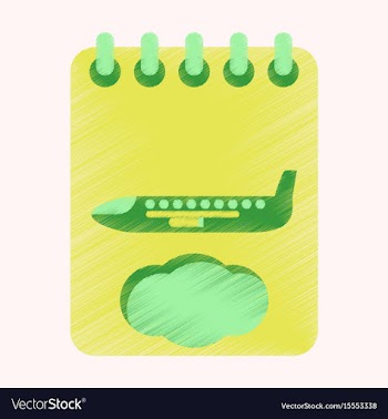 Flat icon in shading style aircraft calendar vector image