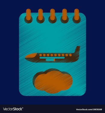 Flat icon in shading style aircraft calendar vector image