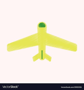 Flat icon in shading style aircraft vector image
