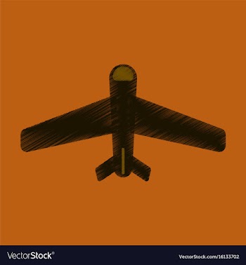 Flat icon in shading style aircraft vector image