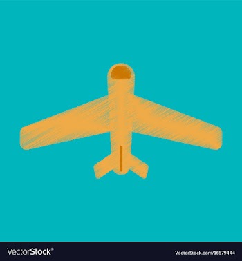 Flat icon in shading style aircraft vector image