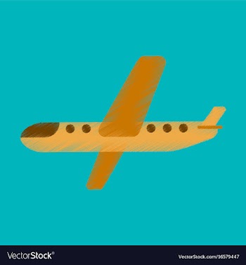 Flat icon in shading style aircraft vector image