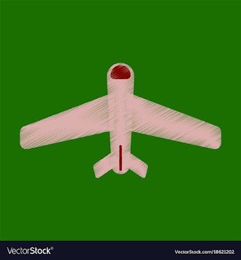 Flat icon in shading style aircraft vector image