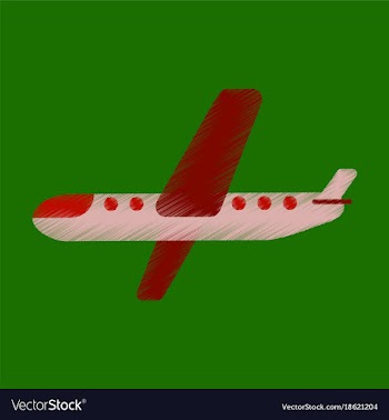 Flat icon in shading style aircraft vector image