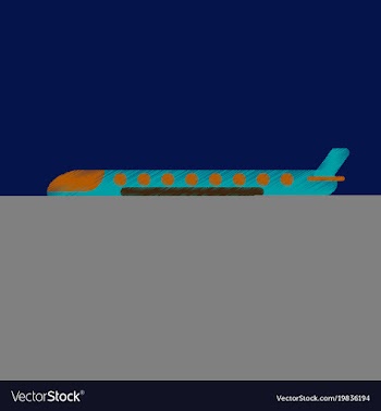 Flat icon in shading style aircraft vector image