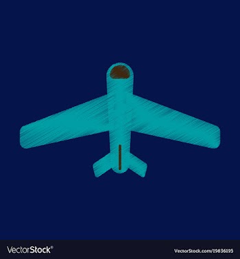 Flat icon in shading style aircraft vector image