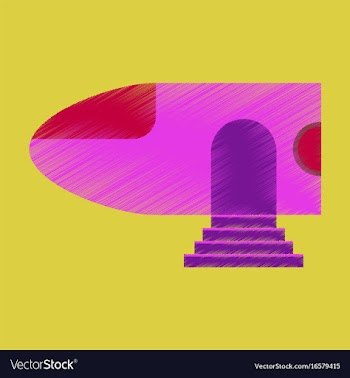 Flat icon in shading style airplane nose vector image