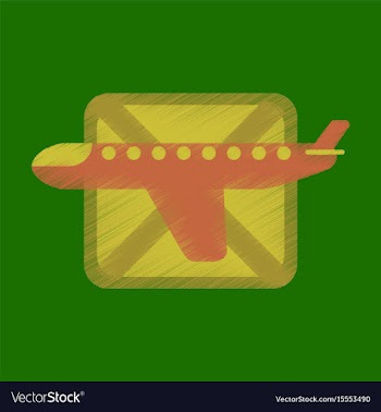 Flat icon in shading style airplanes flight banned vector image