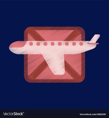 Flat icon in shading style airplanes flight banned vector image