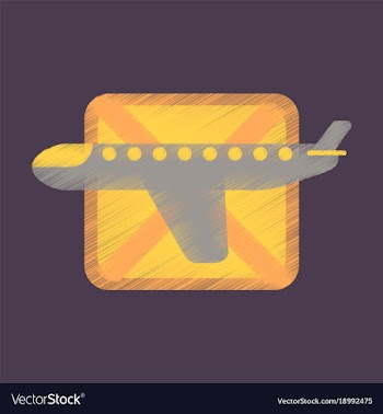 Flat icon in shading style airplanes flight banned vector image